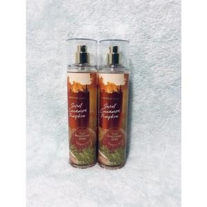 2 Bath & Body Works SWEET CINNAMON PUMPKIN Fine Fragrance Mist Body Spray 8 oz